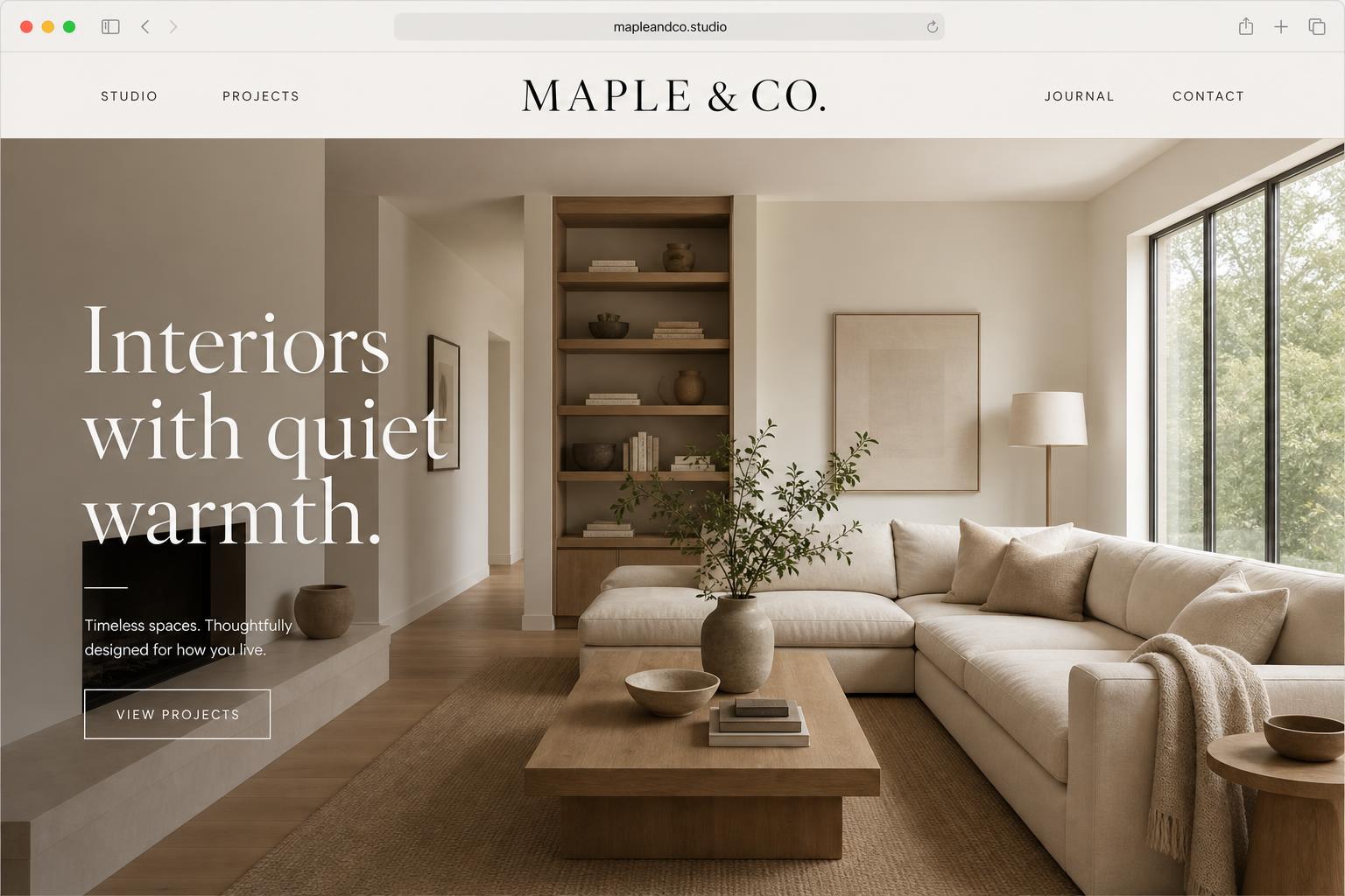 Maple & Co. Interiors website